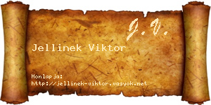 Jellinek Viktor névjegykártya